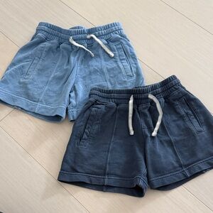 Crewcuts Drawstring Cotton Shorts - Blue & Navy size 5